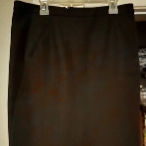 Loft black knee length pencil skirt Size 4